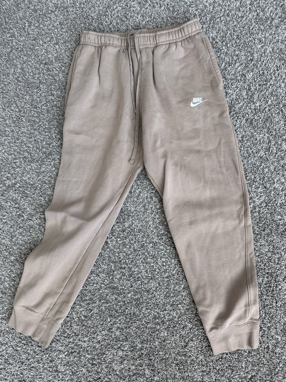 Nike Men’s Taupe/Beige Drawstring Joggers